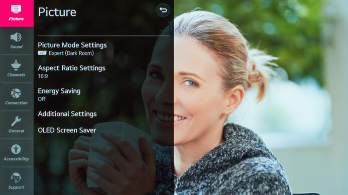 LG 48 CX OLED OSD Picture