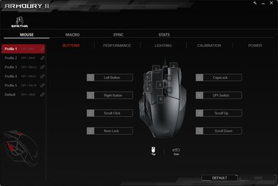 ASUS ROG Spatha Software settings screenshot