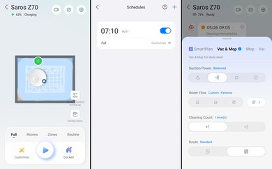 Roborock Saros Z70 Companion App Screen Grabs