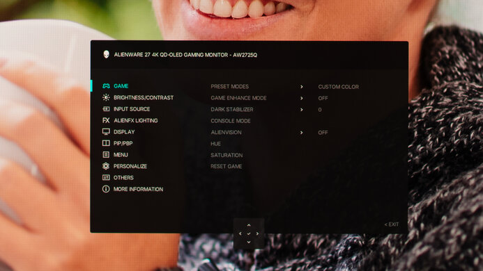 Dell Alienware AW2725Q OSD Picture