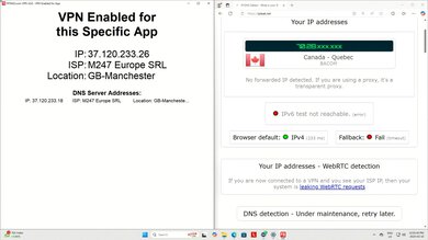 Windscribe VPN Enabled For App Screenshot
