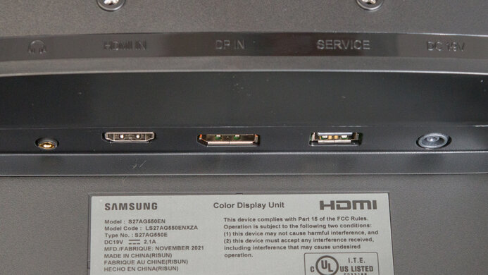 Samsung Odyssey G55A S27AG55 Inputs 1