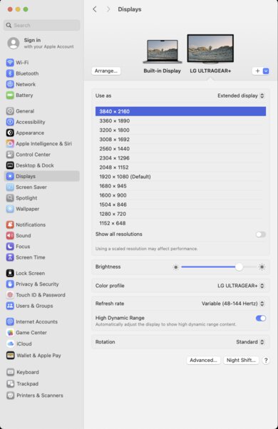 LG 27G850A-B macOS Screenshot