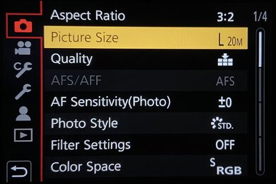 Panasonic LUMIX FZ1000 II Screen Menu Picture