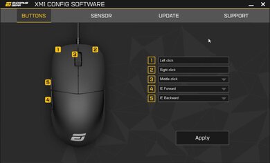 Endgame Gear XM1 Software settings screenshot