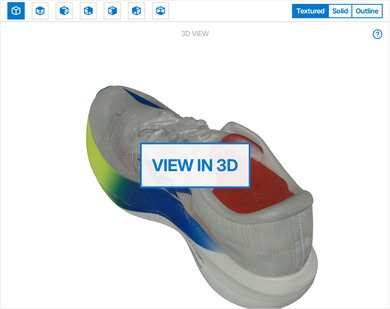 Mizuno Hyperwarp Pure 3D Model Full Shoe