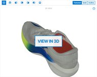 Mizuno Hyperwarp Pure 3D Model Full Shoe