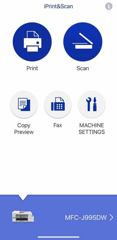 Brother MFC-J995DW App Printscreen