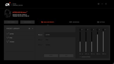 Astro A20 Wireless App Picture