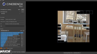 Framework Laptop 13 (2022) Cinebench R23 Photo