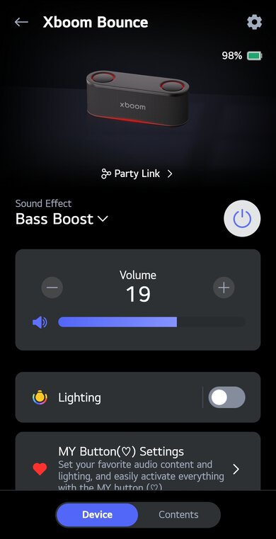 LG xboom Bounce App Picture