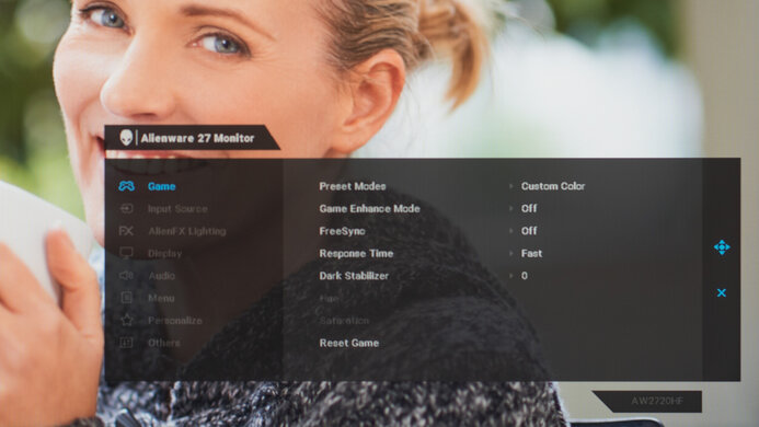Dell Alienware AW2720HF OSD Picture