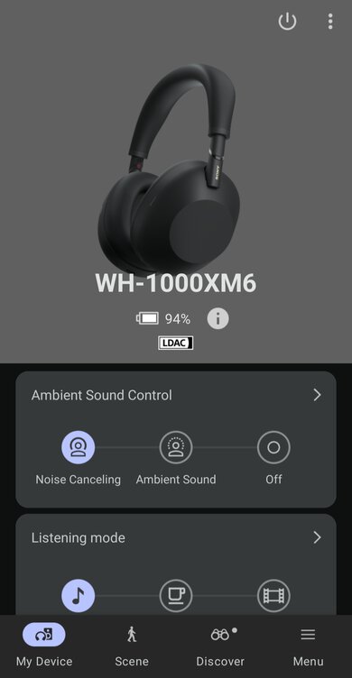 Sony WH-1000XM6 App Picture