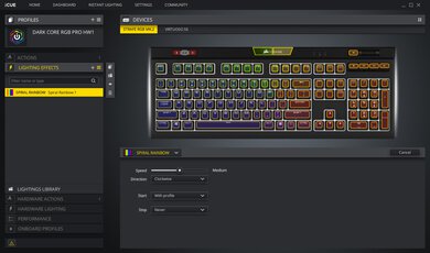 Corsair STRAFE RGB MK.2 Software Picture