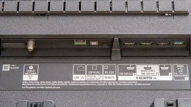Sony X95K Rear Inputs Picture