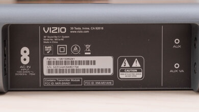 Vizio M Series M51a-H6 Physical Connections Bar Photo 2