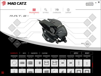 Mad Catz R.A.T. 8+ Software settings screenshot