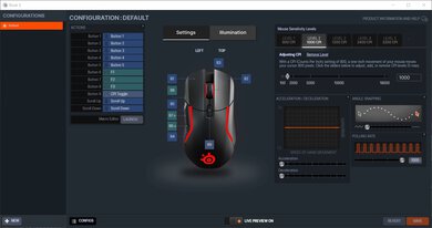 SteelSeries Rival 5 Software settings screenshot