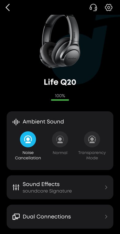 Anker Soundcore Life Q20 2024 App Picture