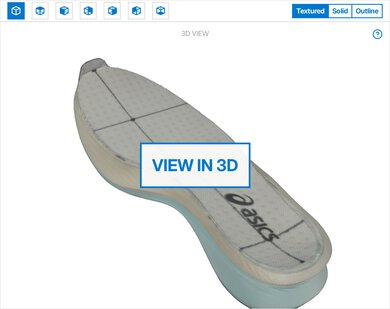 ASICS S4+ YOGIRI 3D Model Internal