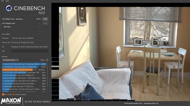 MSI Raider GE67 HX (2022) Cinebench R23 Photo