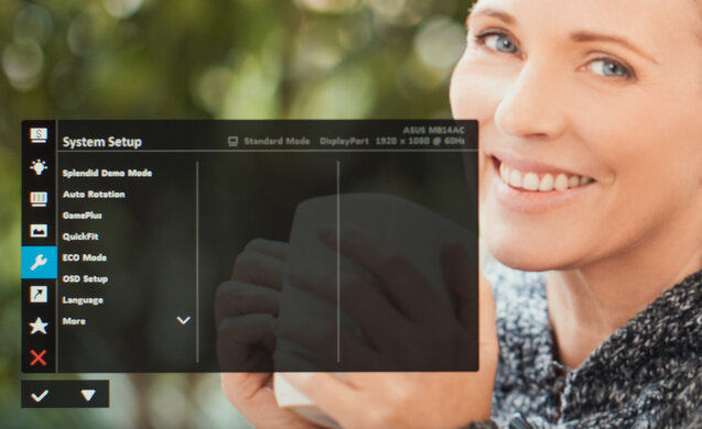 ASUS ZenScreen MB14AC OSD Picture