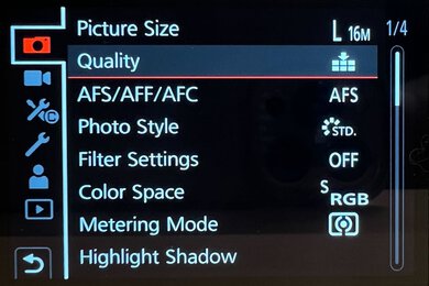 Leica D-Lux 7 Screen Menu Picture