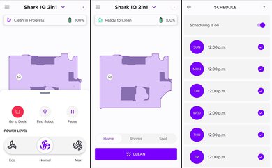 Shark IQ 2-in-1 UR2410WD Companion App Screen Grabs