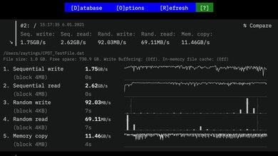 Apple MacBook Pro 16 (2019) Storage Performance Image