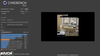 Apple MacBook Pro 14 (M1, 2021) Cinebench R23 Photo