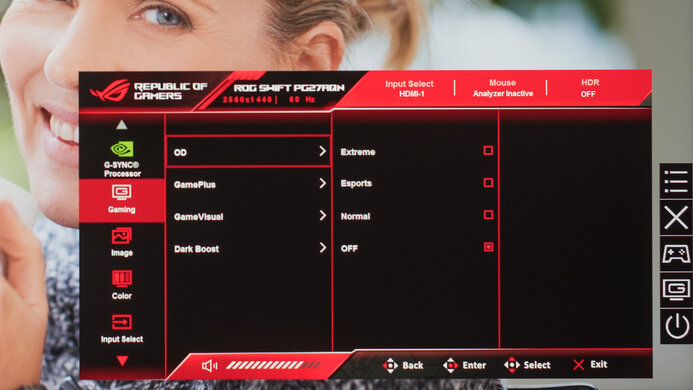 ASUS ROG Swift 360Hz PG27AQN OSD Picture