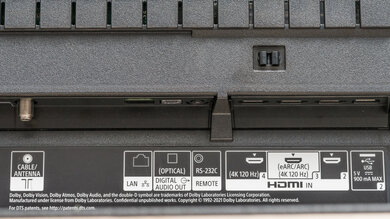 Sony A95K OLED Rear Inputs Picture