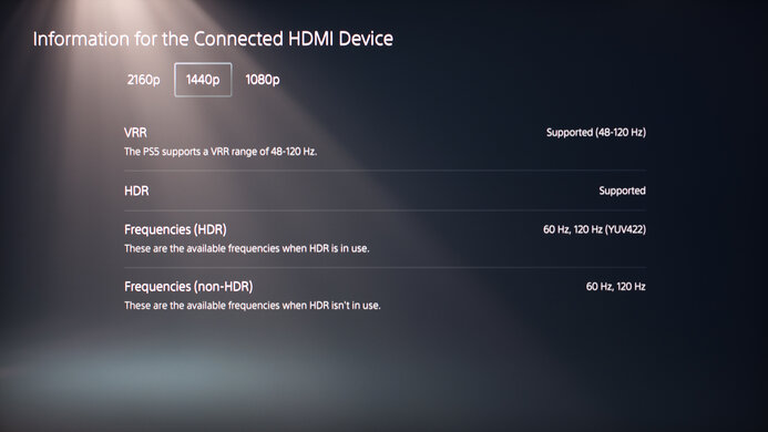 ASUS ROG Strix XG27ACS PS5 Compatibility Photo