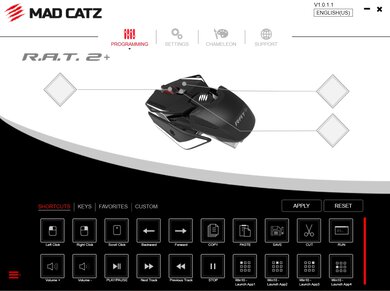 Mad Catz R.A.T. 2+ Software settings screenshot