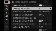 Fujifilm X-T30 III Screen Menu Picture