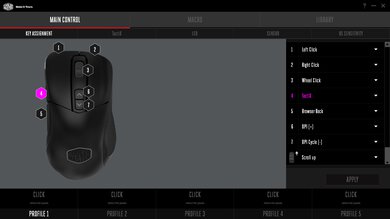 Cooler Master MasterMouse MM530 Software settings screenshot