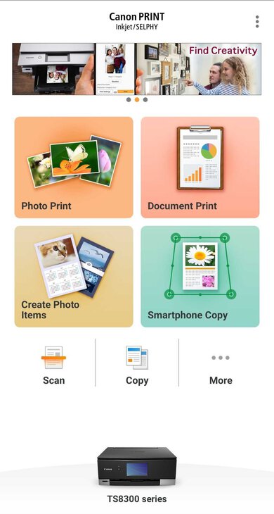 Canon PIXMA TS8320 App Printscreen
