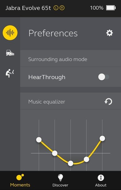 Jabra Evolve 65t Truly Wireless App Picture