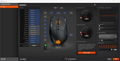 SteelSeries Rival 500 Software settings screenshot