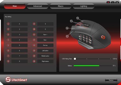 UtechSmart VENUS Pro Software settings screenshot