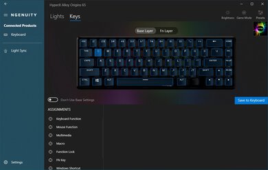 HyperX Alloy Origins 65 Software Picture