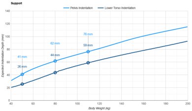 Bear Elite Hybrid Pelvis Indentation vs. Body Weight