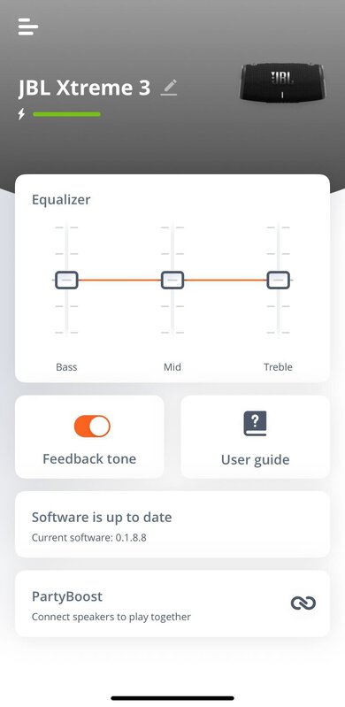 JBL Xtreme 3 App Picture