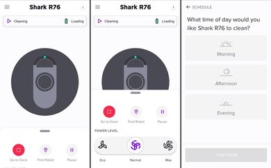 Shark ION Robot RV761 Companion App Screen Grabs
