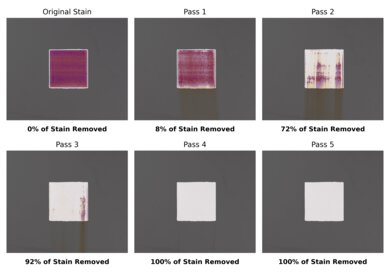 MOVA P50 Pro Ultra Dry Stain Removal Analysis Photo Sample