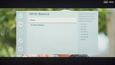 Configuración de calibración de Samsung RU7100 24