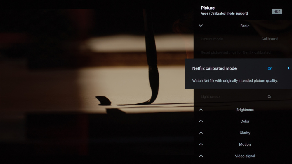 Sony A8H OLED Calibration Settings