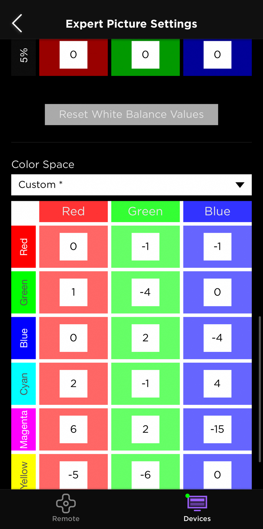 TCL 4 Series 2020 Calibration Settings