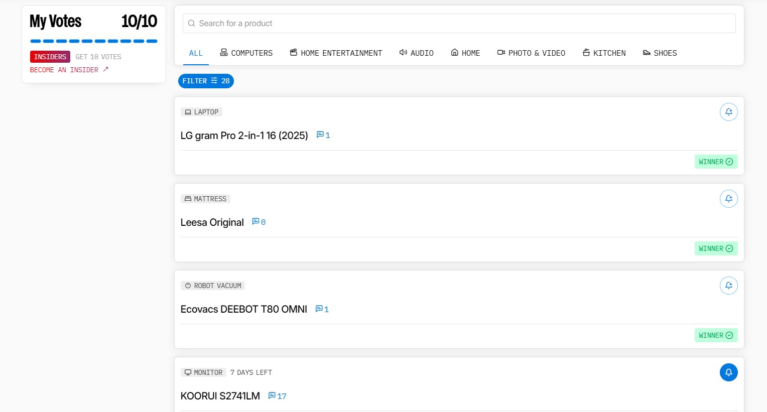 Image of the Vote for Speakers